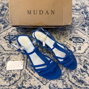 Elegant Blue Strappy Sandals